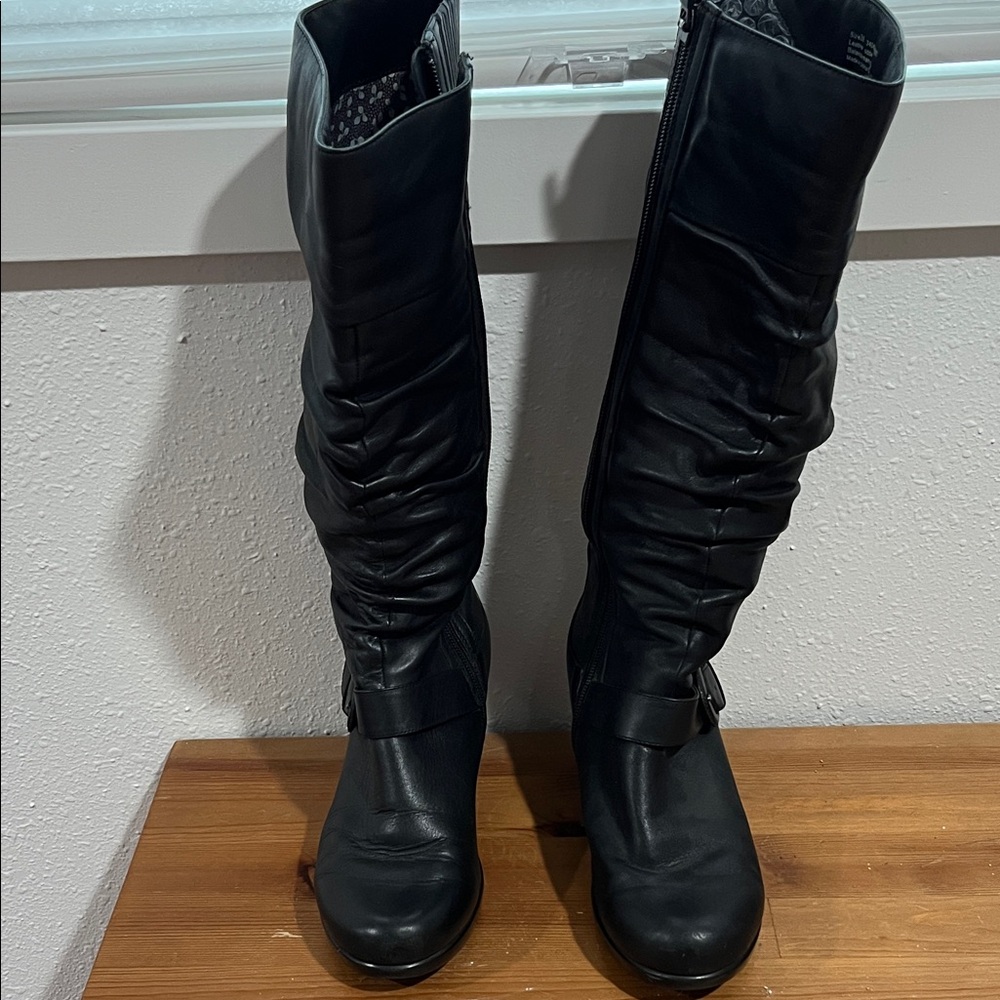 Dansko Brielle Black Leather Women's Boots